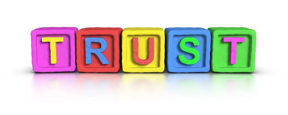 Play blocks : trust Stock Illustration
