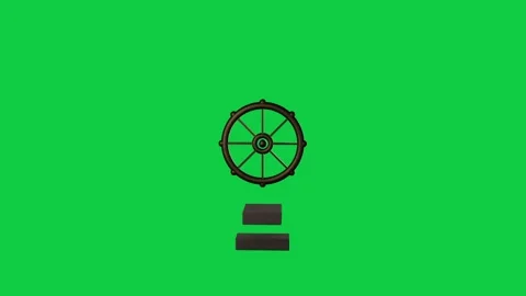 On play bronze helm growing shifting spokes rotating steps expanding forming Stock Footage 337887604