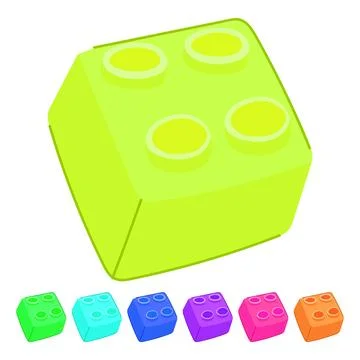 Play building blocks vector cartoon graphic 库存插图