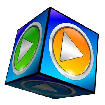 Play Button 3d Stock Illustration