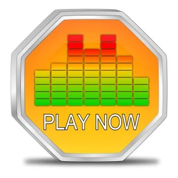 Play Button - 3D illustration Illustrazione stock