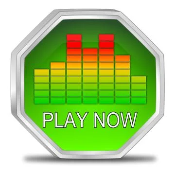 Play Button - 3D illustration Stock Illustration