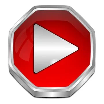 Play Button - 3D illustration Illustrazione stock