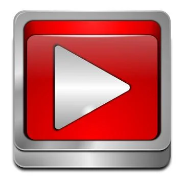 Play Button - 3D illustration Illustrazione stock