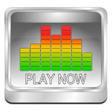 Play Button - 3D illustration Illustrazione stock