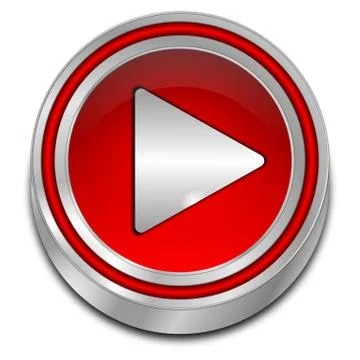 Play Button - 3D illustration Stock Illustration