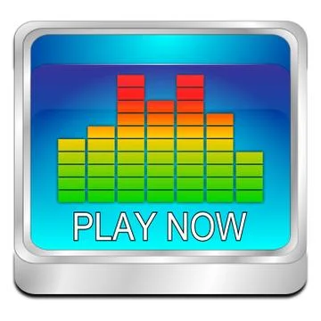 Play Button - 3D illustration Illustrazione stock