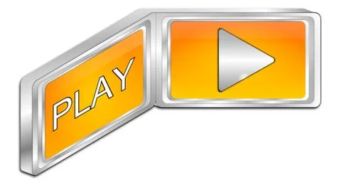 Play Button - 3D illustration Stock Illustration