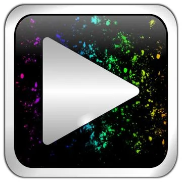 Play Button - 3D illustration Stock Illustration