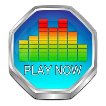 Play Button - 3D illustration Stock Illustration