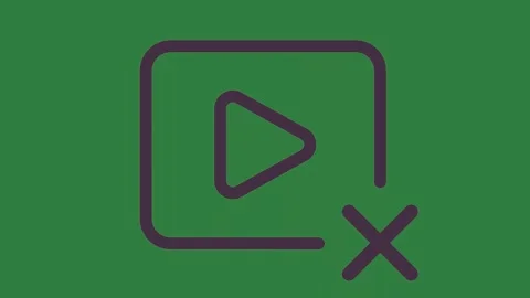 Play button and the ic isolated on green screen background Stock Footage 336954684
