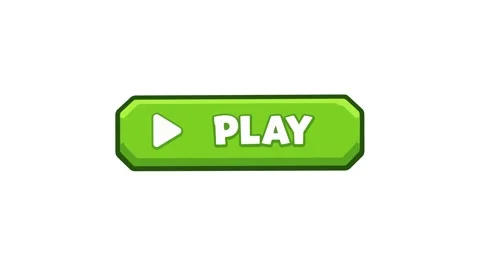Play button animated green UI button with play triangle icon clicking 4k is.. Stock Footage 341906236