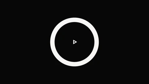 Play button animation with white ring. Play button video media symbol. Play.. Stock Footage 337616247