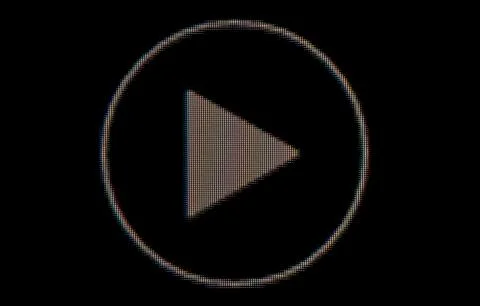 Play button on black background Stock Illustration