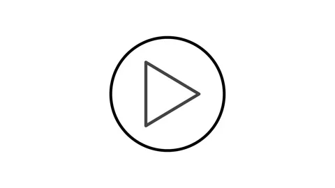 A play button centered on a white background, indicating a video or aud.. Stock Footage 333572134