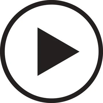 Play Button Circle Icon Stock Illustration