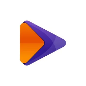 Play button colorful vector design template illustration Stock Illustration