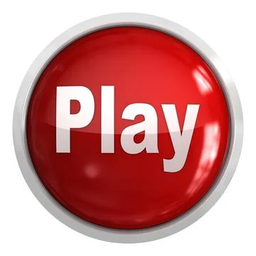 Play button , This is a computer generated and 3d rendered picture. Stock Illustration