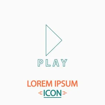 Play button computer symbol Stock Illustration