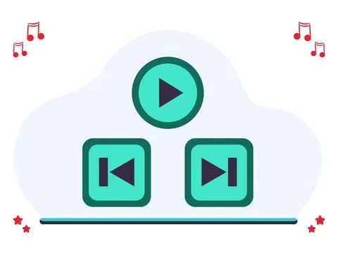 Play Button Concept Illustration Stock-Illustration