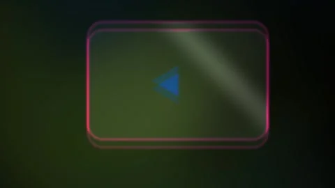 Play button on dark background screen. Stock Footage 340040059