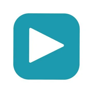 Play button flat vector icon Stock Illustration