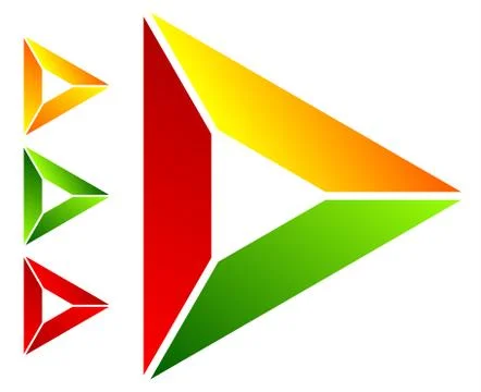 Play button / generic arrow, pointer, cursor icon or logo Stockillustratie