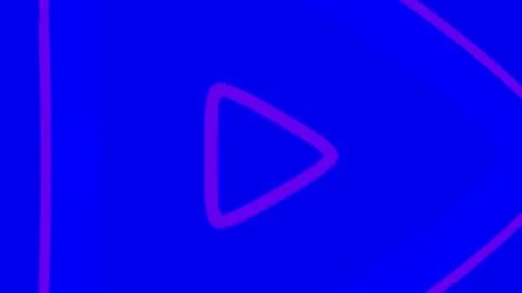Play Button Graphic in Vibrant Blue and Purple Stock-Illustration