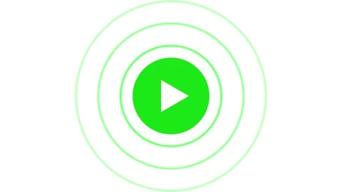 Play button icon animation Isolated on Black Background Video stock 321062244