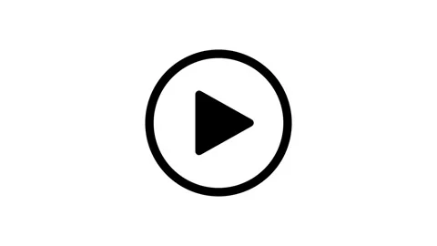 Play button icon animation, minimalist media player interface symbol, digit.. 스톡 동영상 347648845