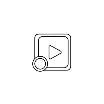 Play button icon with circle - media and entertainment symbol Stock Illustration