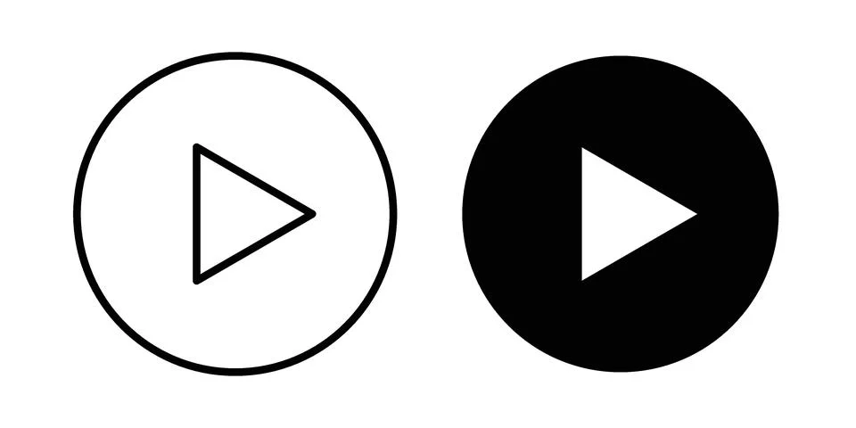 Play button icon concept. best for web design Illustrazione stock