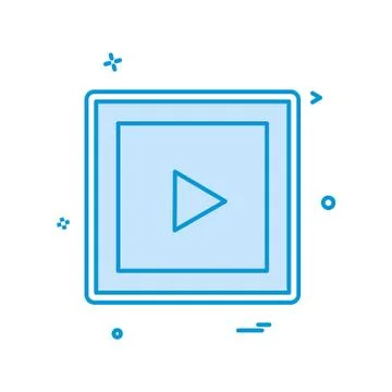 Play button icon design vector Illustrazione stock