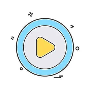 Play button icon design vector Stock Illustration