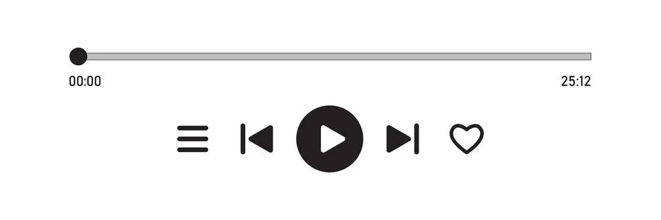 Play button icon in flat style. Music player vector illustration on isolate.. Stock Illustration