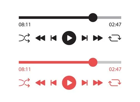 Play button icon in flat style. Music player vector illustration on isolate.. 스톡 일러스트