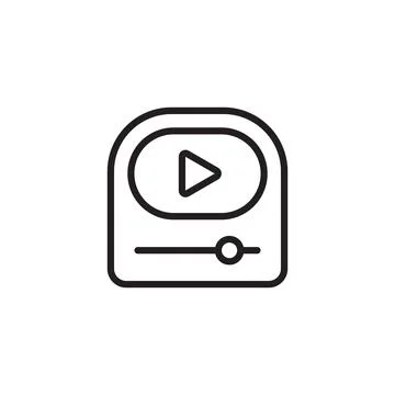 Play button icon in flat style. Music player vector illustration on isolate.. Stock Illustration