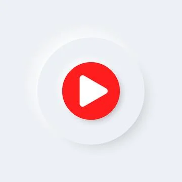 Play button icon in flat style. Music player vector illustration on isolate.. Stock Illustration