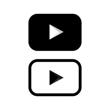 Play button icon. flat vector, social media sign, mobile app, web video mark  Stock Illustration