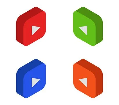 Play button icon illustrated in vector on white background イラスト素材