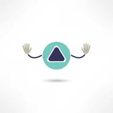 Play button icon Stock Illustration