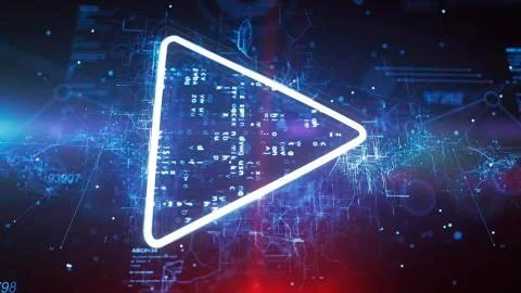 Play button icon Stock Illustration