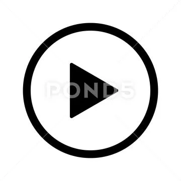 Play button icon Illustrazione stock