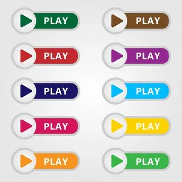 Play button icon Stock Illustration