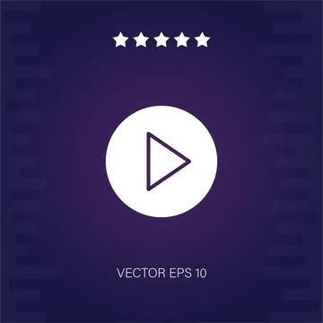 Play button  icon Stock Illustration