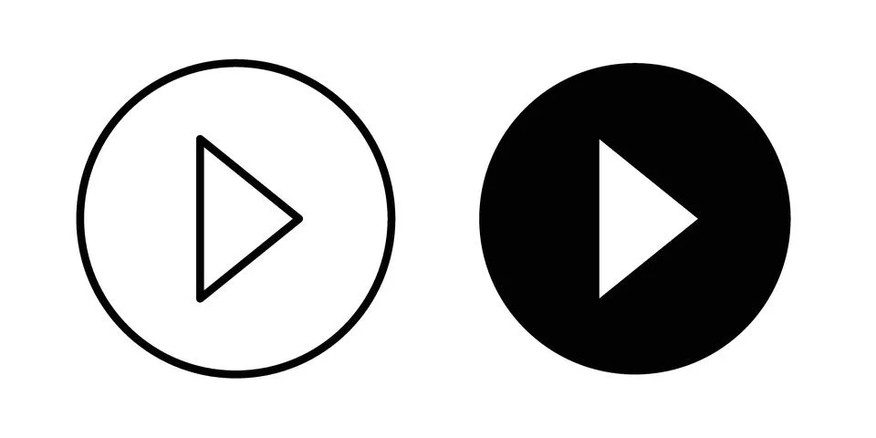 Play button icon Illustration Eps10 for web or app Illustrazione stock