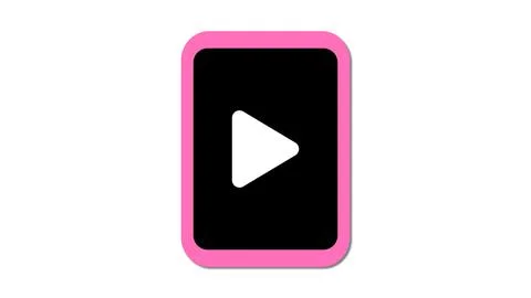 Play button icon isolate on white background. Stock Illustration