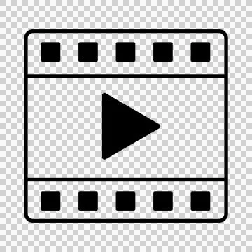 Play button icon for media player interface with five navigation buttons Stock Illustration