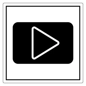 Play Button Icon in a Minimalist Style for User Interface and Media Applica.. Illustrazione stock