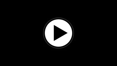 Play button icon pulsing motion for digital media player interface. 스톡 동영상 337081693